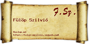 Fülöp Szilvió névjegykártya