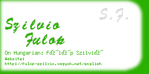 szilvio fulop business card